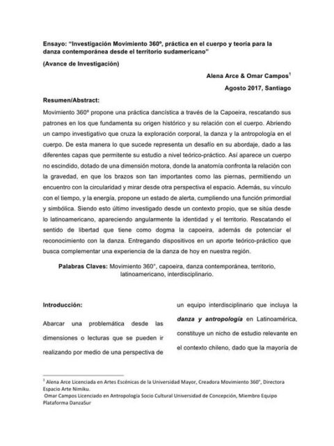 Investigación movimiento 360°
