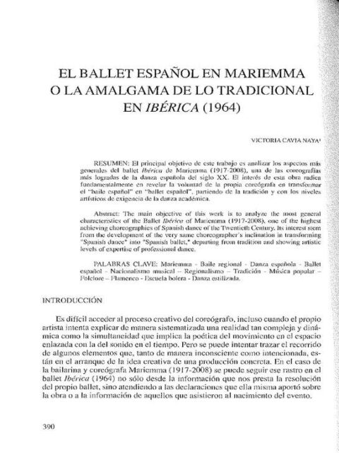 La búsqueda del ballet español en Mariemma