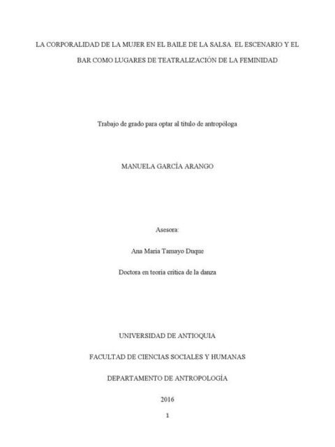 La corporalidad de la mujer en el baile de la salsa