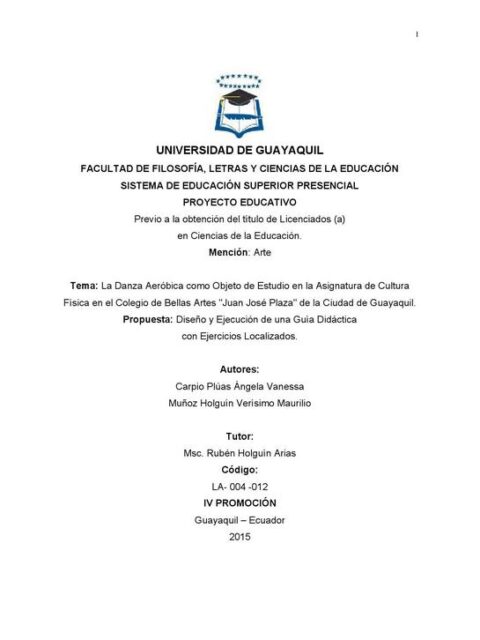 La danza aeróbica como objeto de estudio