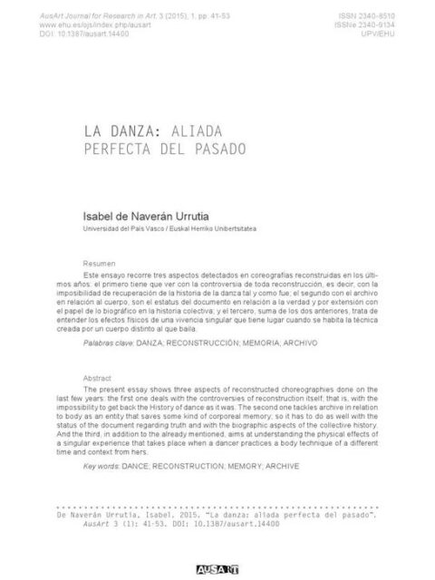 La danza: aliada perfecta del pasado