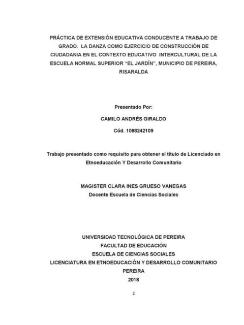 La danza como ejercicio de construcción de ciudadanía en el contexto educativo intercultural