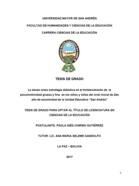 La danza como estrategia didáctica en el fortalecimiento de la psicomotricidad gruesa y fina en los niños y niñas