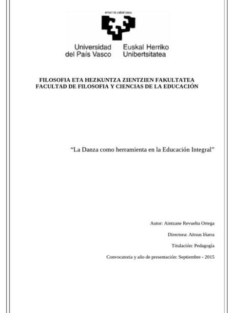 La Danza como herramienta en la Educación Integral