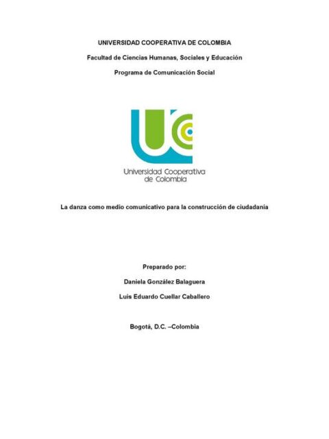 La danza como medio comunicativo para la construcción de ciudadanía