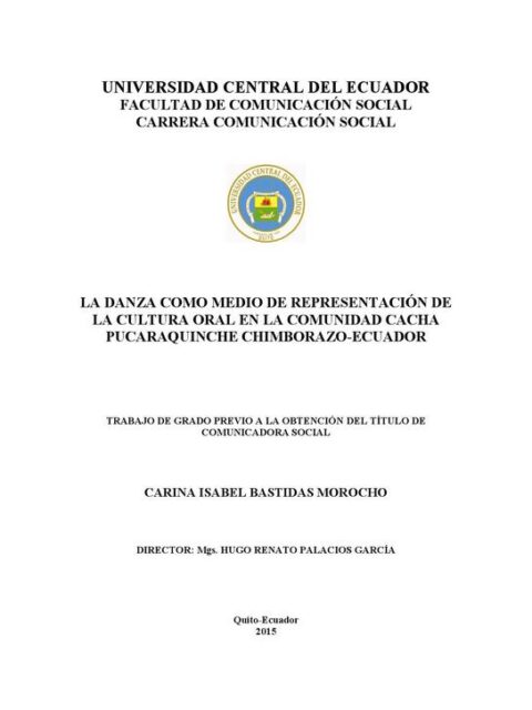 La danza como medio de representación de la cultura oral