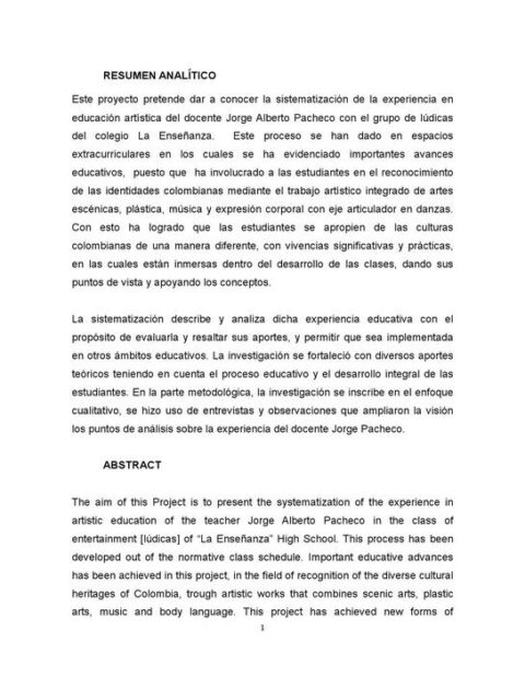 La danza como ruta de conocimiento: Indentidades colombianas en construcción