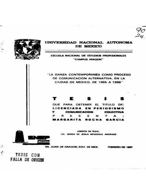 La danza contemporanea como proceso de comunicacion alternativa