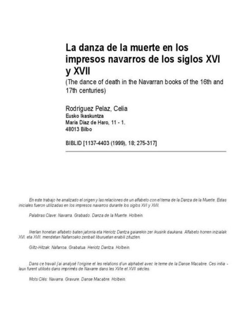 La danza de la muerte en los impresos navarros