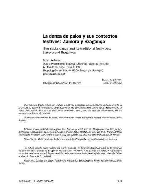 La danza de palos y sus contextos festivos