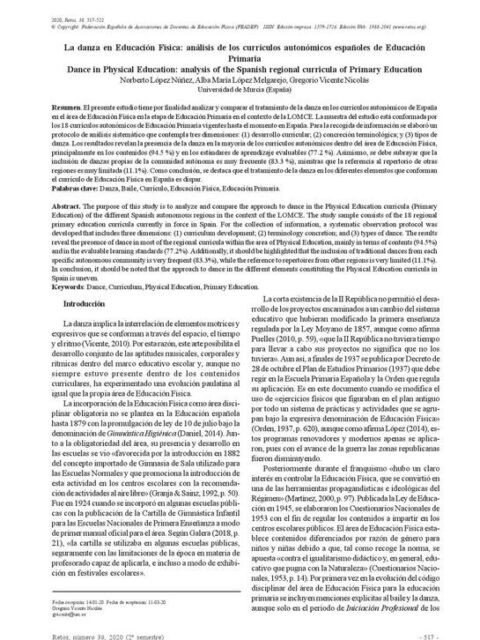 La danza en Educación Física
