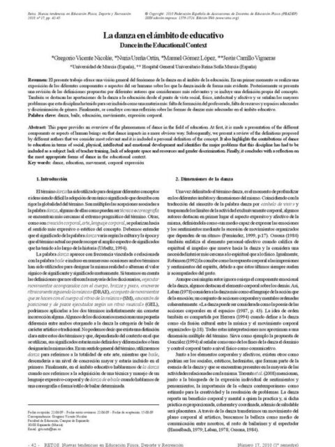 La danza en el ámbito educativo