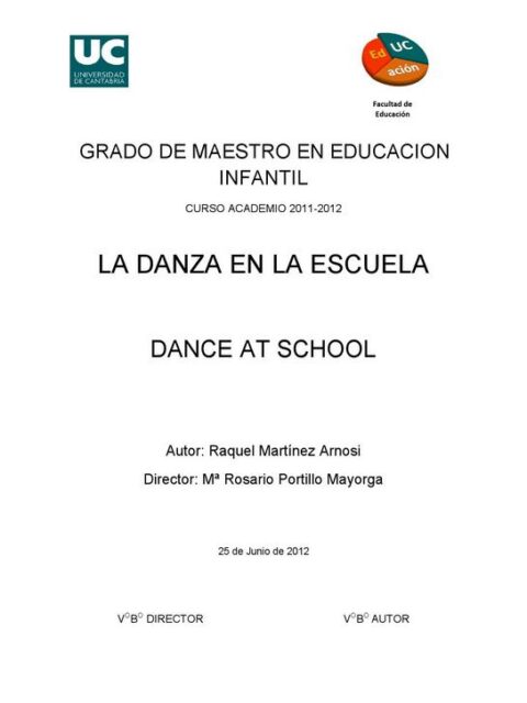 La danza en la escuela