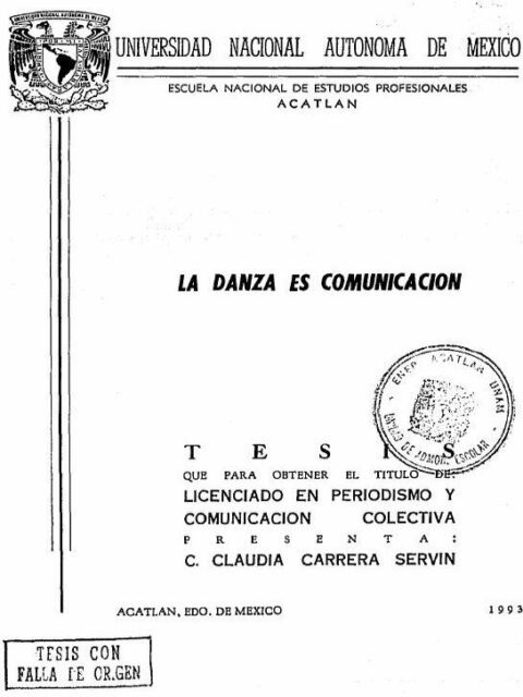 La danza es comunicacion