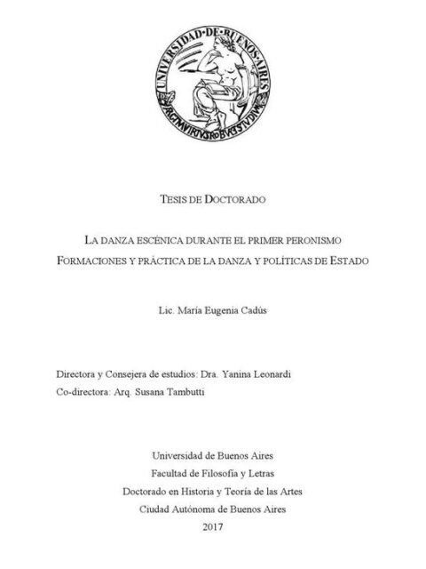 La danza escénica durante el primer peronismo