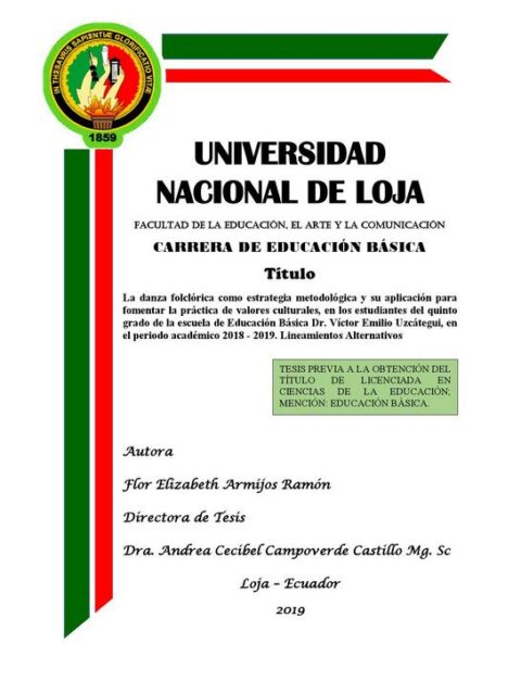 La danza folclórica como estrategia metodológica y su aplicación para fomentar la práctica de valores culturales