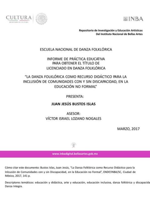 La Danza Folklórica como Recurso Didáctico para la Inlcusión