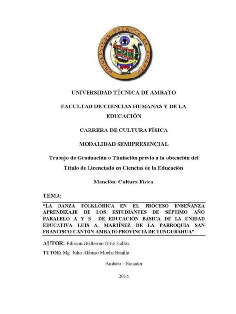 La danza folklorica en el proceso enseñanza aprendizaje