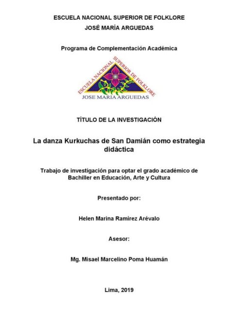 La danza Kurkuchas de San Damián como estrategia didáctica