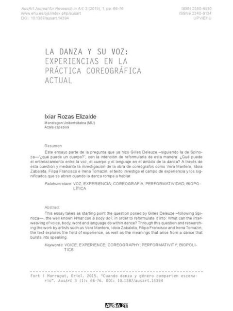 La danza y su voz