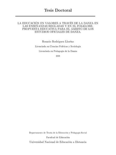 La educación en valores a través de la danza en las enseñanzas regladas y el folklore