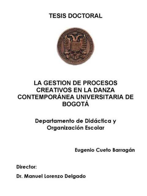 La gestión de procesos creativos en la danza contemporánea universitaria de Bogotá