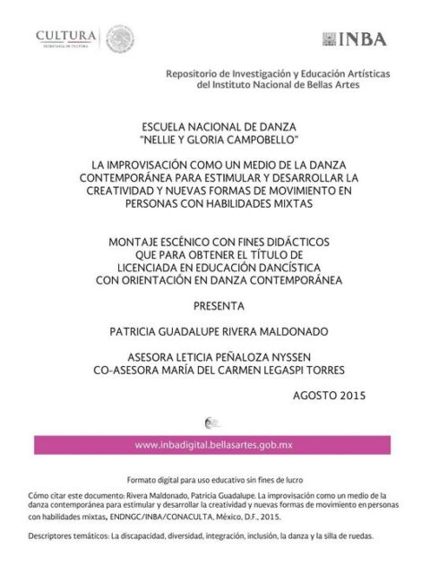 La improvisación como un medio de la danza contemporánea