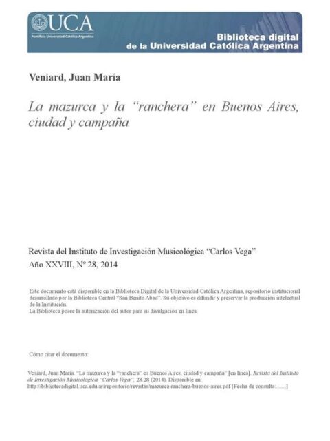 La mazurca y la “ranchera” en Buenos Aires