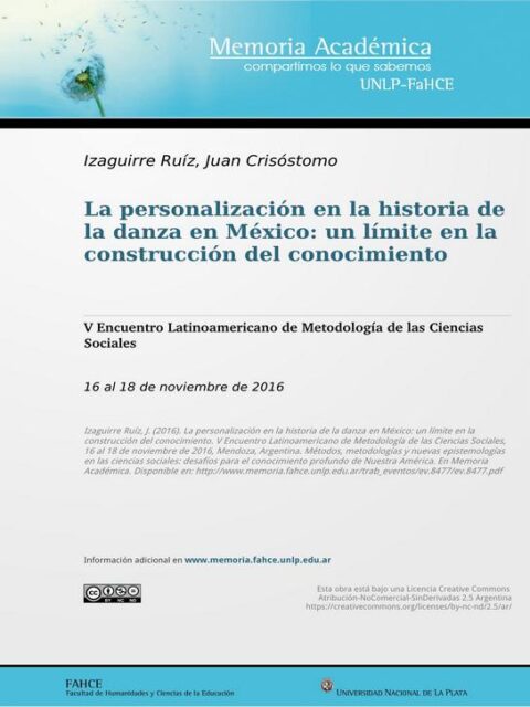 La personalización en la historia de la danza en México