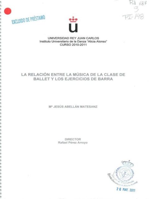 La relación entre la música de la clase de Ballet y los ejercicios de barra