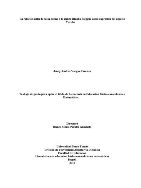 La relación entre la salsa casino y la danza ritual a Elegguá como expresión del espacio Yoruba