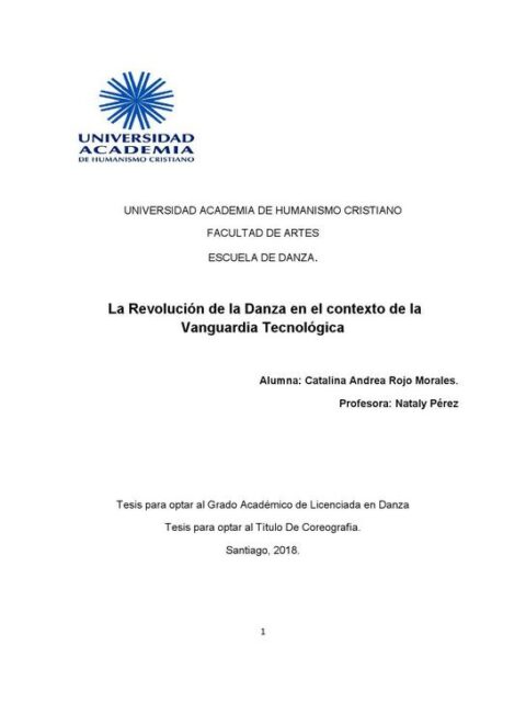 La revolución de la danza en el contexto de la vanguardia tecnológica