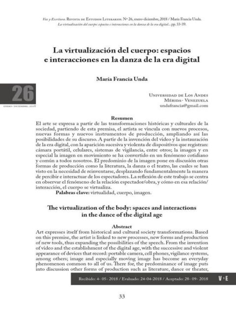 La virtualización del cuerpo