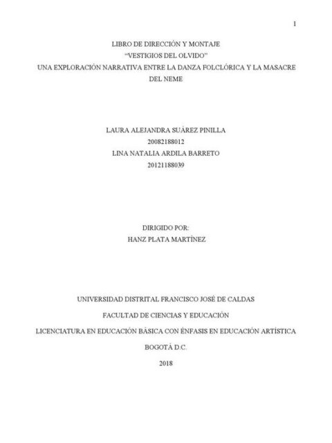 Libro de Dirección y Montaje “Cuerpo en Silencio”