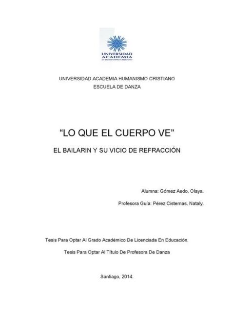 Lo que el cuerpo ve