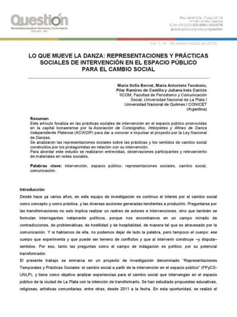 Lo que mueve la danza