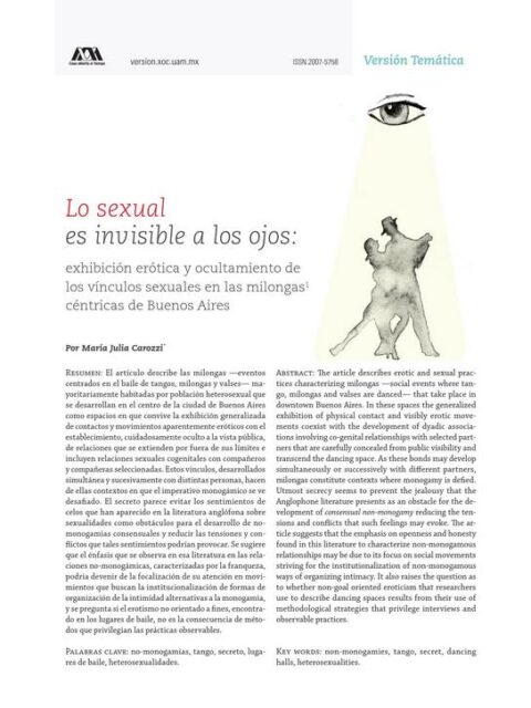 Lo Sexual es Invisible a los Ojos