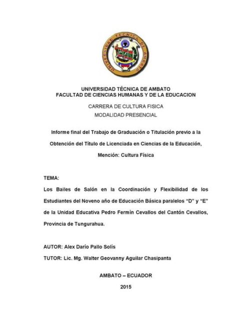 Los Bailes de Salón en la Coordinación y Flexibilidad