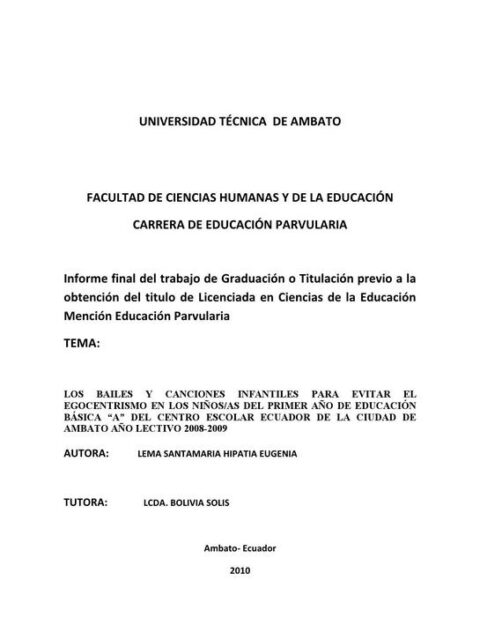 Los bailes y canciones infantiles para evitar el egocentrismo en los niños/as