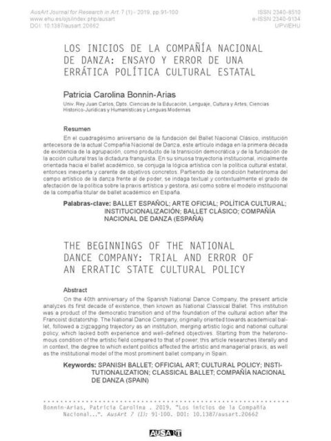 Los inicios de la Compañía Nacional de Danza