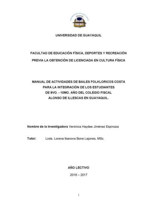 Manual de actividades de bailes folklóricos costa