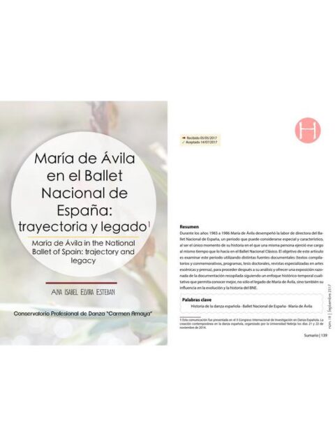 María de Ávila en el Ballet Nacional de España