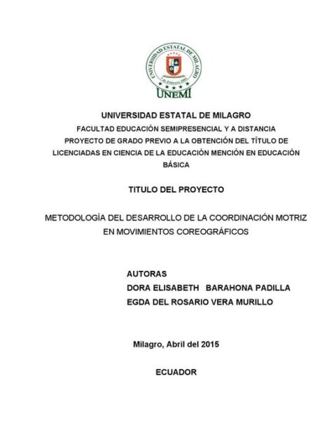 Metodología del desarrollo de la coordinación motriz en movimiento coreográficos