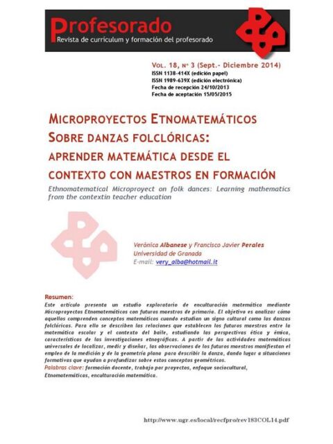 Microproyectos etnomatemáticos sobre danzas folclóricas