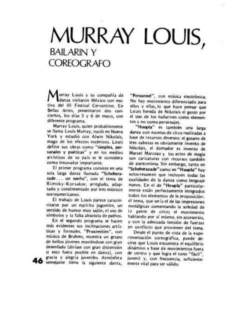 Murray Louis, bailarín y coreógrafo