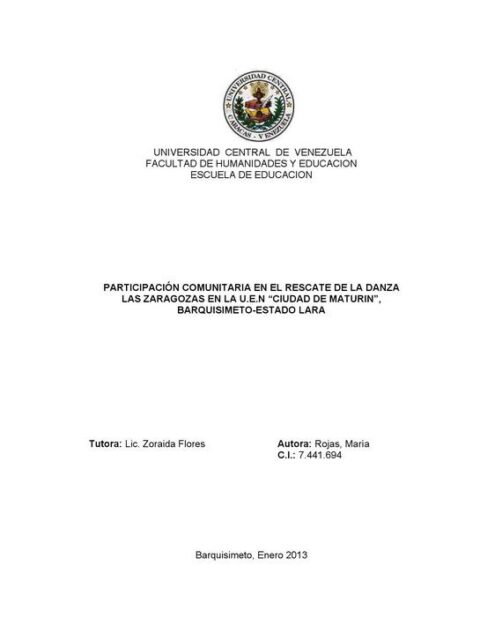 Participación comunitaria en el rescate de la danza “Las Zaragozas”