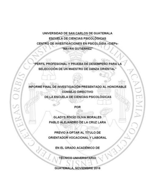 Perfil profesional y prueba de desempeño