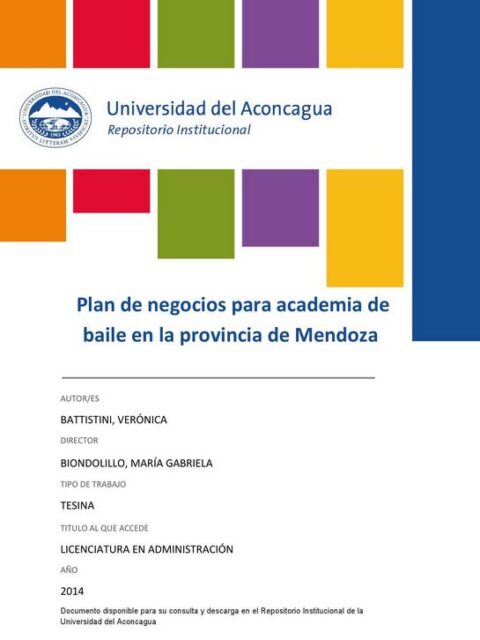 Plan de negocios para Academia de Baile en la provincia de Mendoza