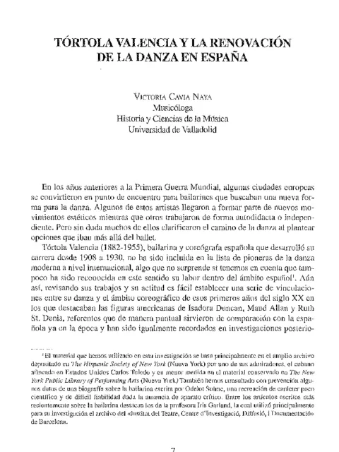 Tórtola Valencia y la renovación de la danza en España