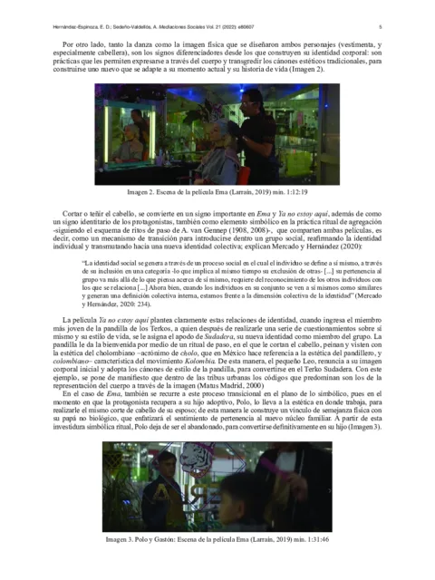 Cuerpo, danza e identidad en el discurso fílmico contemporáneo. Ema (Larraín, 2019) y Ya no estoy aquí (Frías, 2019)